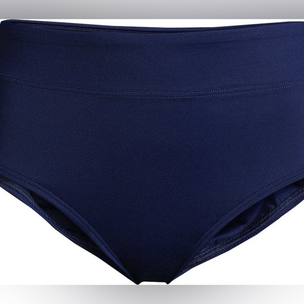 LANDS’ END plus size deep sea navy tummy control full coverage swim bottom NWT - Picture 3 of 8
